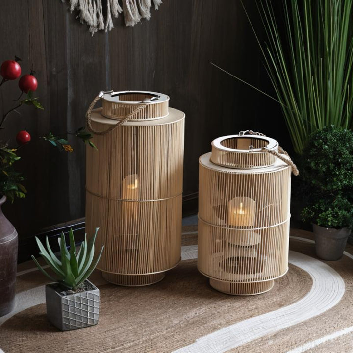 Imitation Bamboo LED Candle Lantern Stornfield