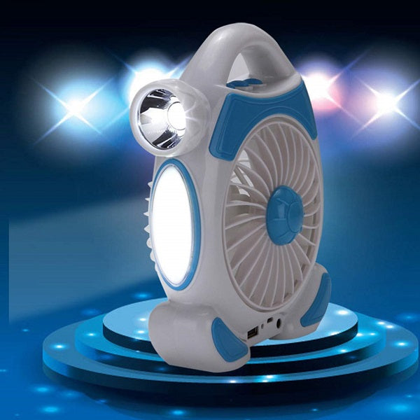 Rechargeable Desktop Fan With Light | Stornfield