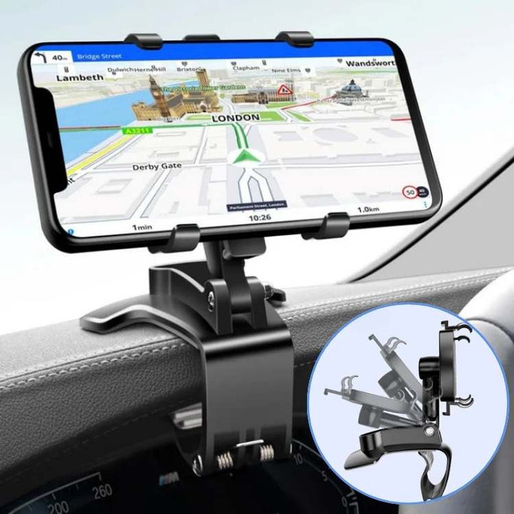 Stornfield | Adjustable Car Phone Holder | Anti-Slip Grip & Durable ABS for Safe Navigation and Hands-Free Calls