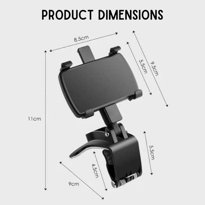 Stornfield | Adjustable Car Phone Holder | Anti-Slip Grip & Durable ABS for Safe Navigation and Hands-Free Calls