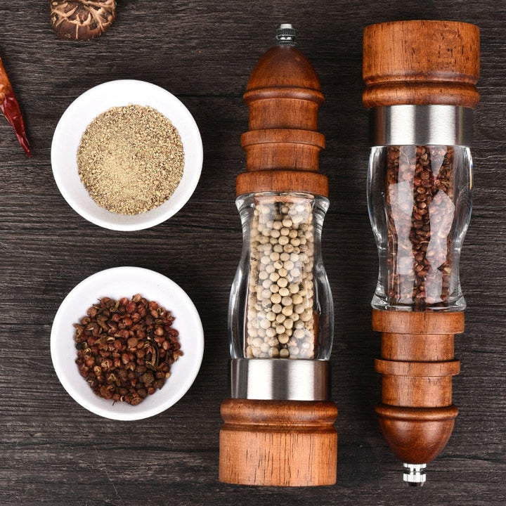 Adjustable Coarseness Wooden Salt and Pepper Grinder Set Wood Mills | Stornfield