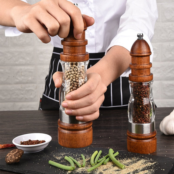 Adjustable Coarseness Wooden Salt and Pepper Grinder Set Wood Mills | Stornfield