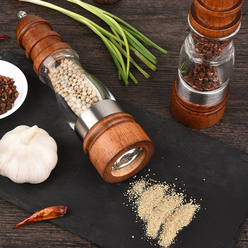 Adjustable Coarseness Wooden Salt and Pepper Grinder Set Wood Mills | Stornfield