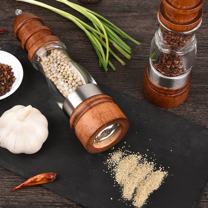 Adjustable Coarseness Wooden Salt and Pepper Grinder Set Wood Mills | Stornfield