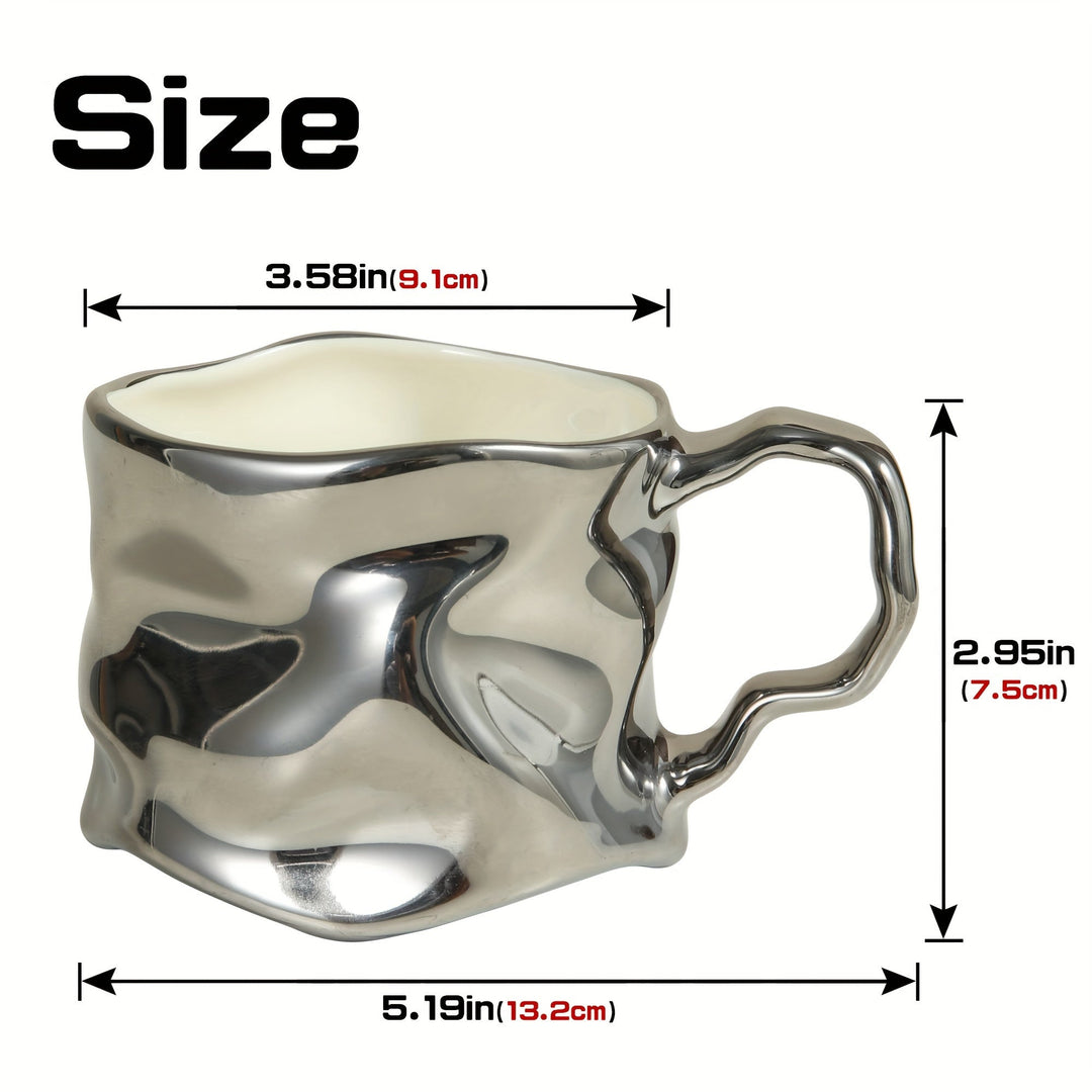 CreArt Mug – Handmade Ceramic Coffee Mug with Unique Crumpled Design | Stornfield