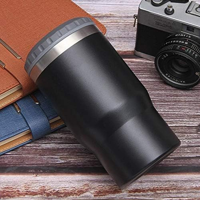 Stornfield | 4-in-1 Stainless Steel Can/Bottle Thermos, 14 Oz Dual-Purpose Lid, Insulated SUS Can Cooler, Beer Bottle Holder (Black)