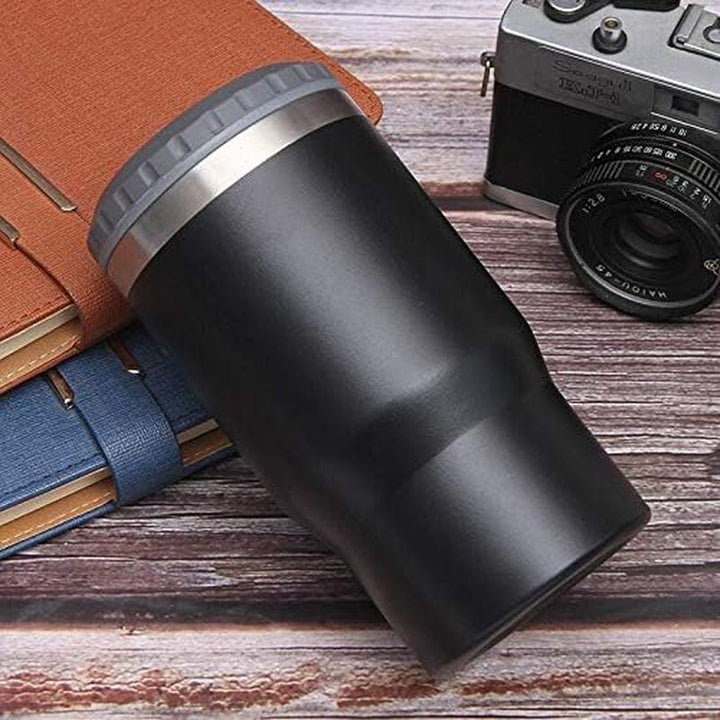 Stornfield | 4-in-1 Stainless Steel Can/Bottle Thermos, 14 Oz Dual-Purpose Lid, Insulated SUS Can Cooler, Beer Bottle Holder (Black)