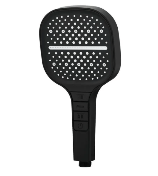 HydraLux 7-Settings Shower Head – Water-Saving & Anti-Scale – Square Chrome | Stornfield