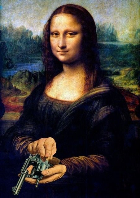 Stornfield | Aesthetic Funny Canvas Print of Mona Lisa