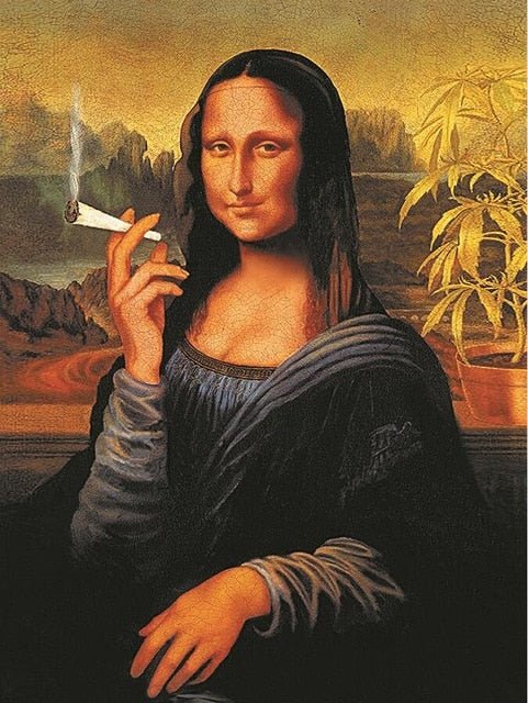 Stornfield | Aesthetic Funny Canvas Print of Mona Lisa
