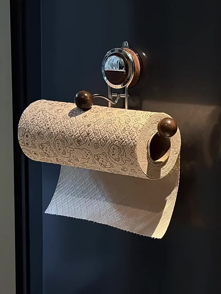 KeukenGrip Roll holder stainless steel paper towel holder with suction cup | Stornfield