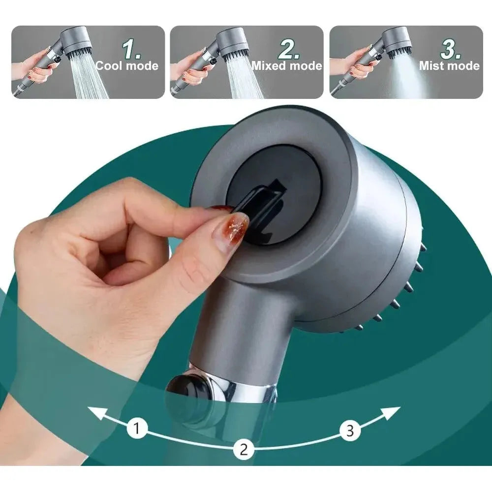 HydroPower Showerhead – High-pressure showerhead with 3 modes and massage brush | Stornfield
