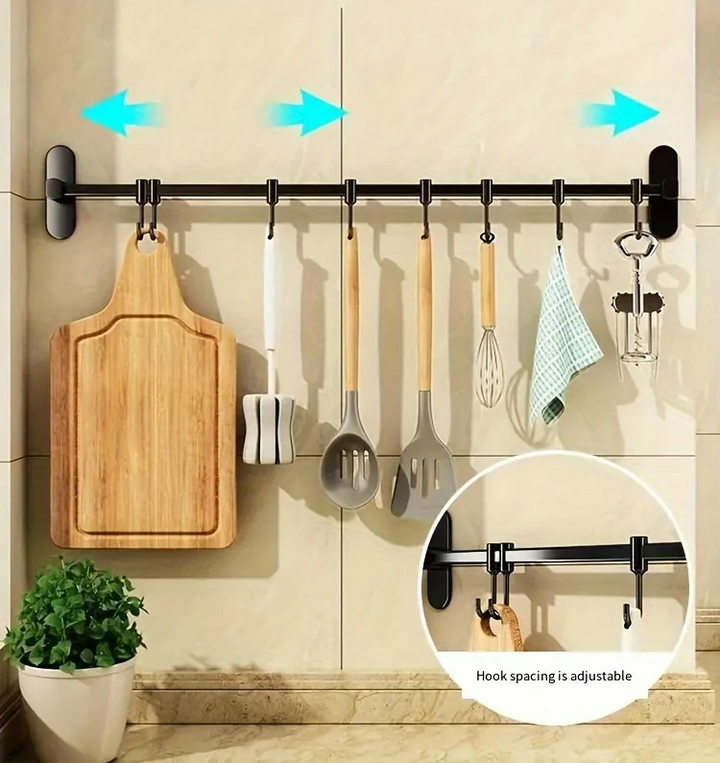 CookEase Kitchen Wall Shelf – Multifunctional Organizer for Lids, Spatulas & Kitchen Utensils Stornfield