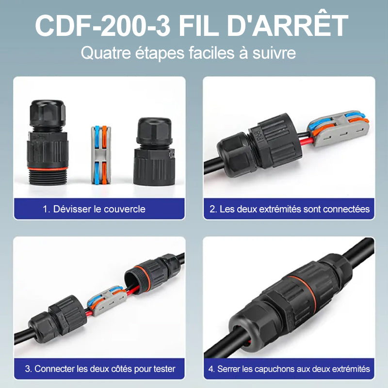 Waterproof electrical wire connector for outdoor use | Stornfield