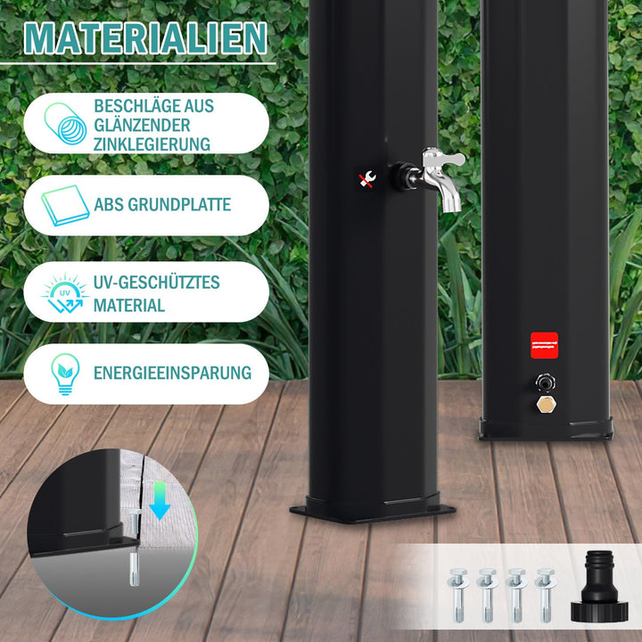 Solar shower 35L garden shower incl. protective cover | Stornfield