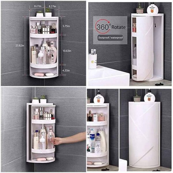Rotating Corner Cosmetic Accessories Shelf Bathroom Shelf Stornfield
