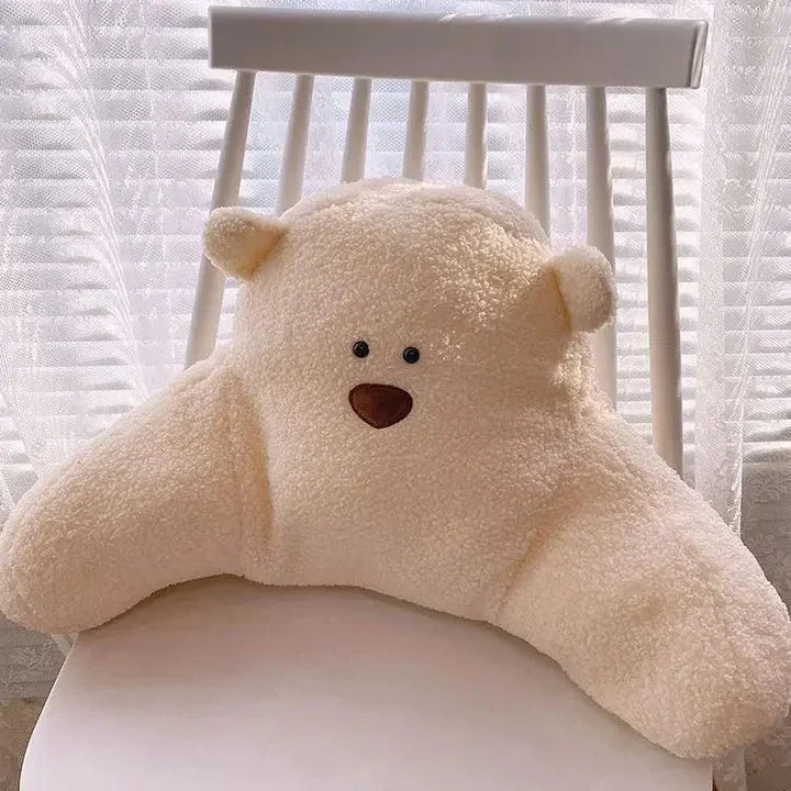 Teddy Shape Soft Office Seat Cushion - Plush Cotton Comfort | Stornfield