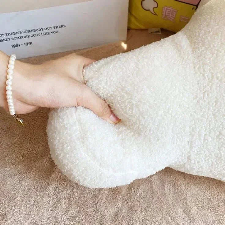 Teddy Shape Soft Office Seat Cushion - Plush Cotton Comfort | Stornfield