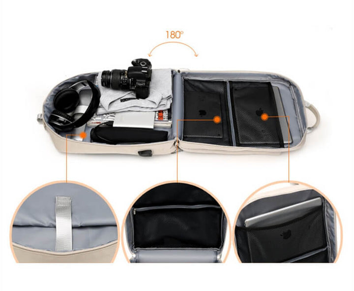 Secure Anti-Theft Backpack with Hidden Zippers and USB Charging | Stornfield