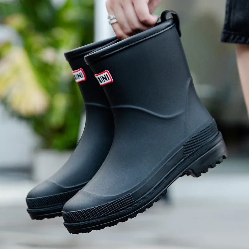 Stornfield | AquaStride 2.0 | Stylish Mid-Calf Waterproof Rain Boots for Women