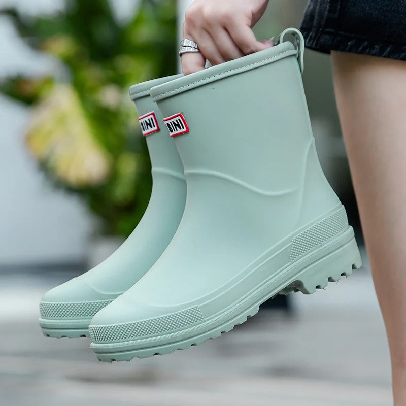 Stornfield | AquaStride 2.0 | Stylish Mid-Calf Waterproof Rain Boots for Women