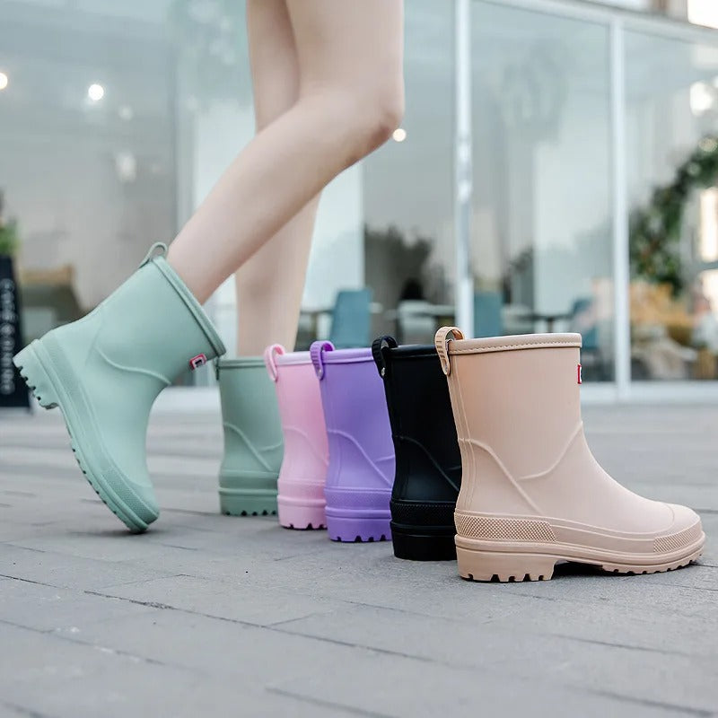 Stornfield | AquaStride 2.0 | Stylish Mid-Calf Waterproof Rain Boots for Women