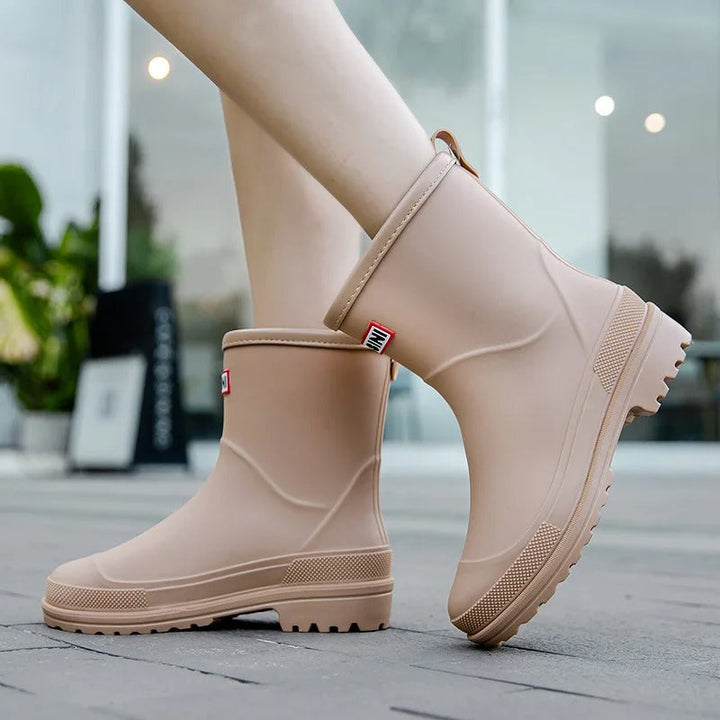 Stornfield | AquaStride 2.0 | Stylish Mid-Calf Waterproof Rain Boots for Women