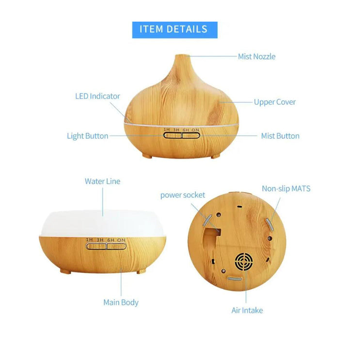 Aroma Diffuser – 500 ml with wood look | Stornfield