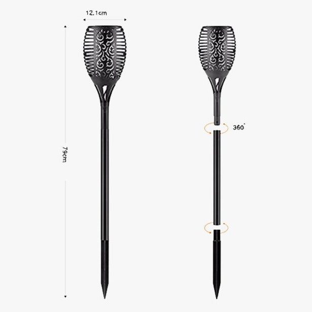 Solar Flame Flickering Lamp Torch | Stornfield