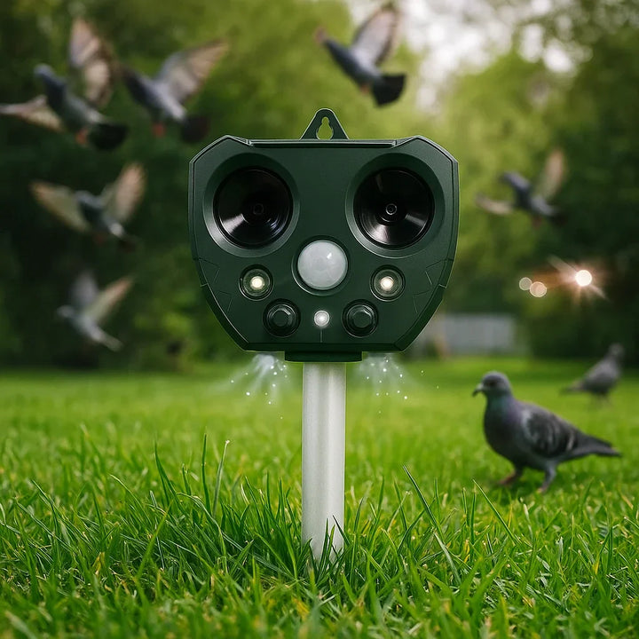 Stornfield | Ultrasonic Bird & Pest Repeller Device - Effective Pest Control for Gardens, Yards & Outdoor Spaces