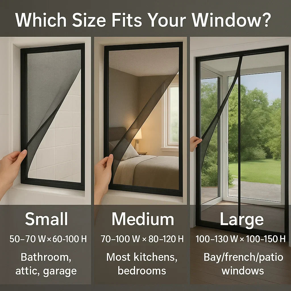 Stornfield | Magnetic Mosquito Net for Windows - No-See-Um Mesh Insect Screen for Home Protection & Bug Prevention
