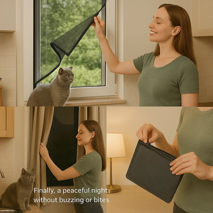 Stornfield | Magnetic Mosquito Net for Windows - No-See-Um Mesh Insect Screen for Home Protection & Bug Prevention