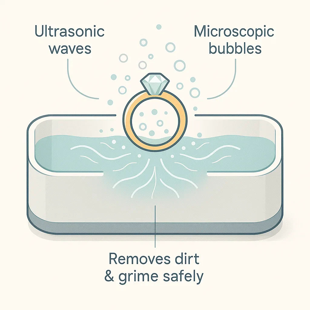 Stornfield | Ultrasonic Cleaning Device | Gentle, Efficient & Versatile for Jewelry, Glasses, Watches, and Dentures