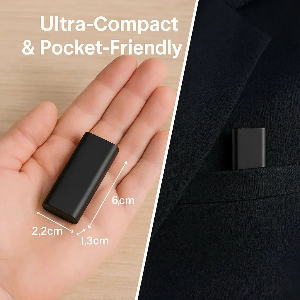 Stornfield | Miniature Voice Recorder – Small, Discreet, and Powerful Audio Capture | Perfect for Stealth Recording and Voice Activation