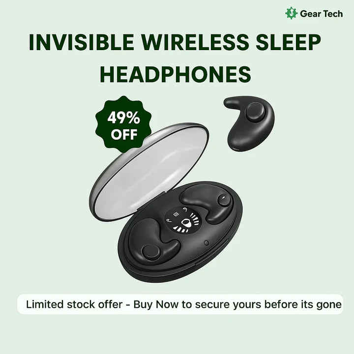 Stornfield | Invisible Wireless Sleep Headphones | IPX5 Waterproof, Bluetooth 5.3 for Comfortable Sleep and Relaxation