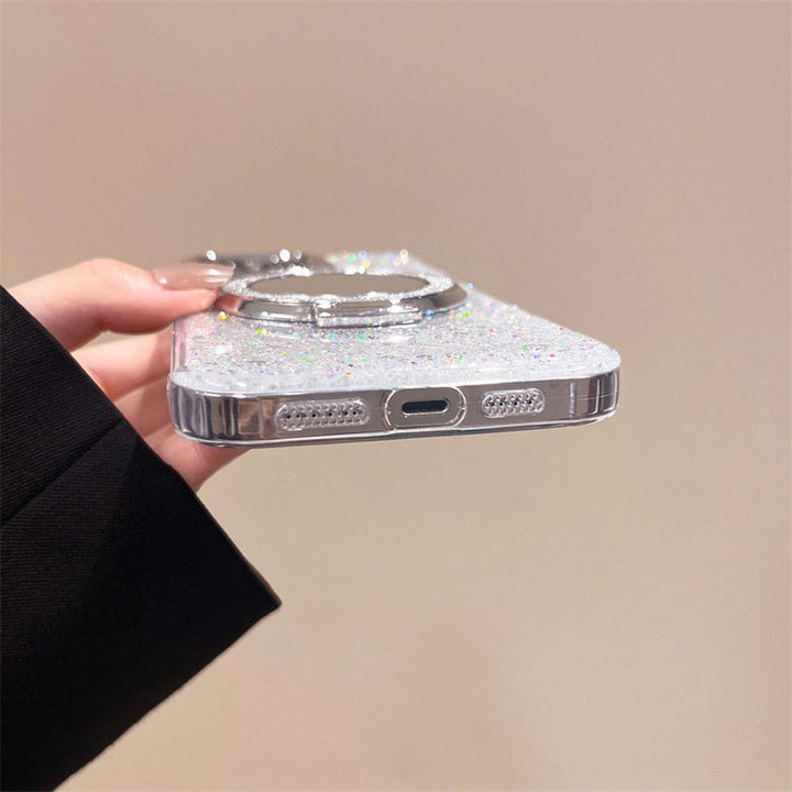 Stornfield | Silver Glitter MagSafe Mirror