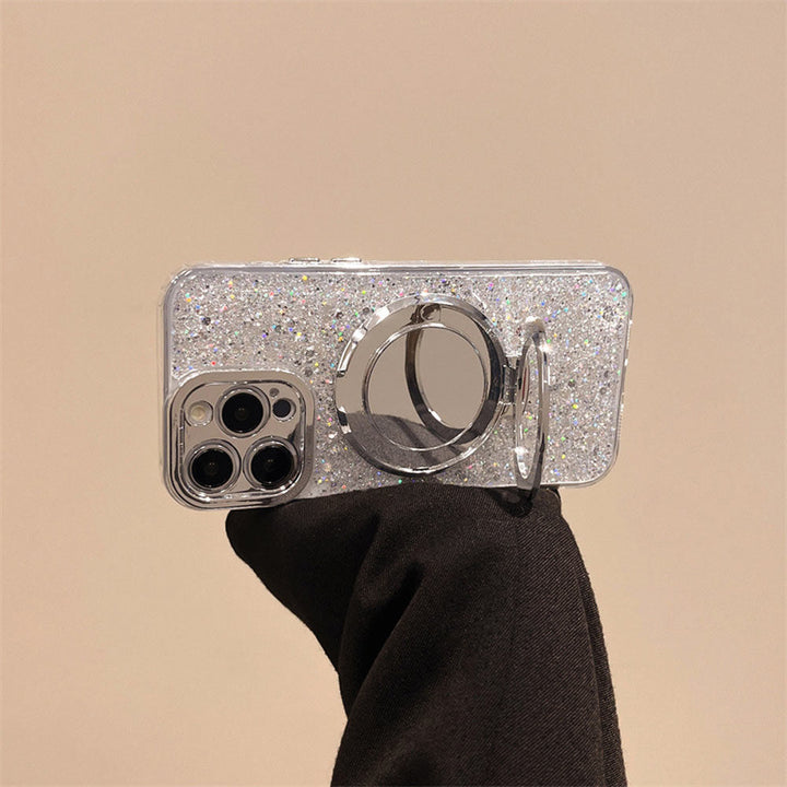 Stornfield | Silver Glitter MagSafe Mirror