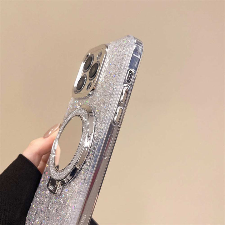 Stornfield | Silver Glitter MagSafe Mirror