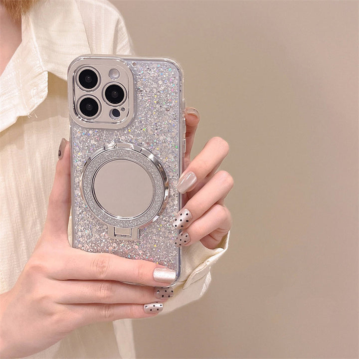 Stornfield | Silver Glitter MagSafe Mirror