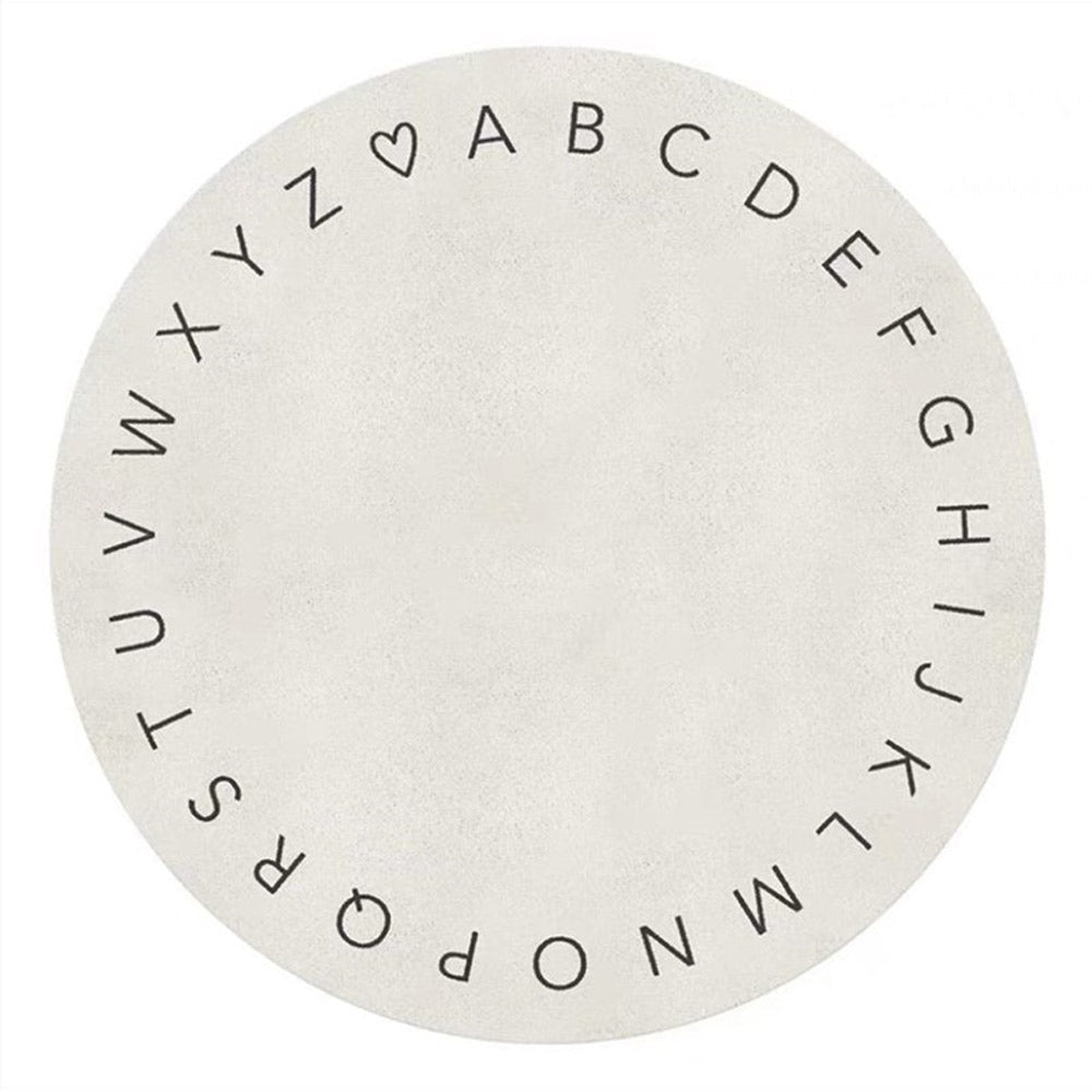 White round carpet – Stylish rug for children's room & living room, ideal for modern design | Stornfield