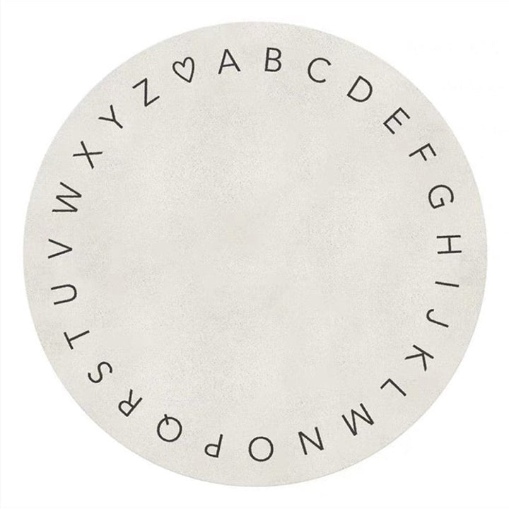 White round carpet – Stylish rug for children's room & living room, ideal for modern design | Stornfield
