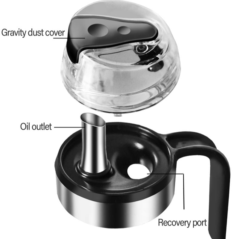 Auto Flip Condiment Container Automatic Cap and Leakproof Glass Cruet | Stornfield