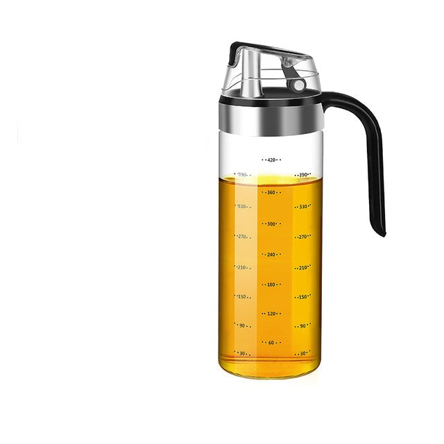 Auto Flip Condiment Container Automatic Cap and Leakproof Glass Cruet | Stornfield