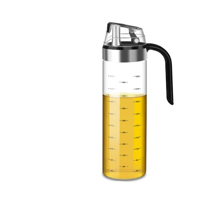 Auto Flip Condiment Container Automatic Cap and Leakproof Glass Cruet | Stornfield