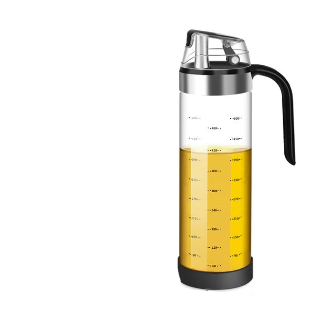 Auto Flip Condiment Container Automatic Cap and Leakproof Glass Cruet | Stornfield