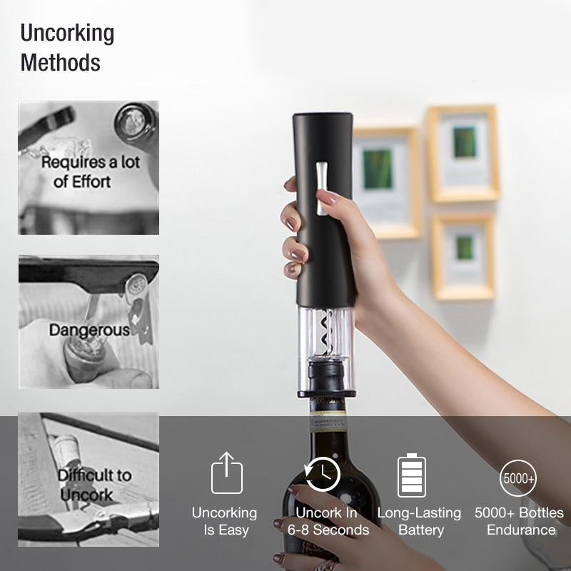 Automatic Bottle Opener for Wine Foil Cutter Electric Wine Jar Opener in Black or Red | Stornfield