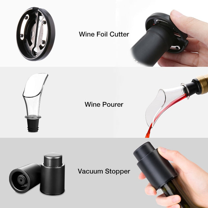 Automatic Bottle Opener for Wine Foil Cutter Electric Wine Jar Opener in Black or Red | Stornfield
