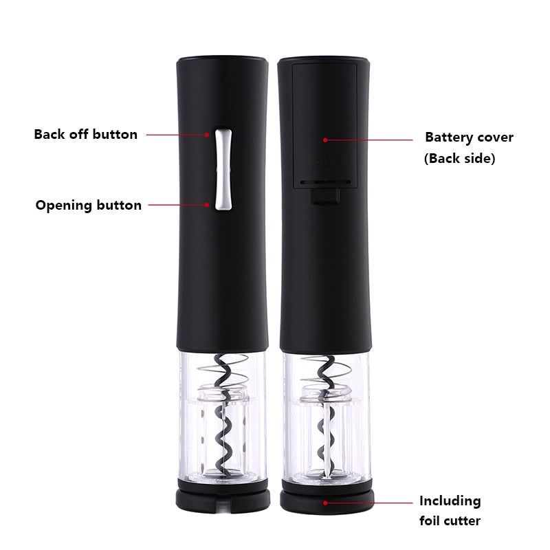 Automatic Bottle Opener for Wine Foil Cutter Electric Wine Jar Opener in Black or Red | Stornfield