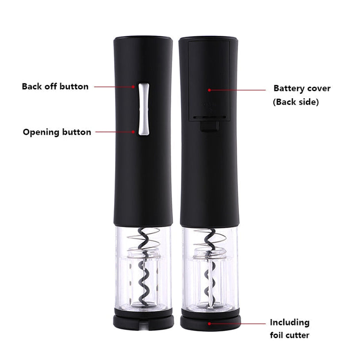 Automatic Bottle Opener for Wine Foil Cutter Electric Wine Jar Opener in Black or Red | Stornfield