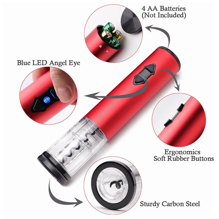 Automatic Electric Wine Bottle Corkscrew Opener with Foil Cutter | Stornfield